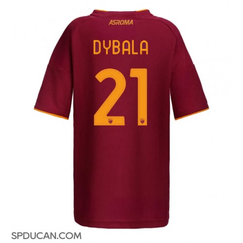 Zenski Nogometni Dres AS Roma Paulo Dybala #21 Domaci 2025-26 Kratak Rukav